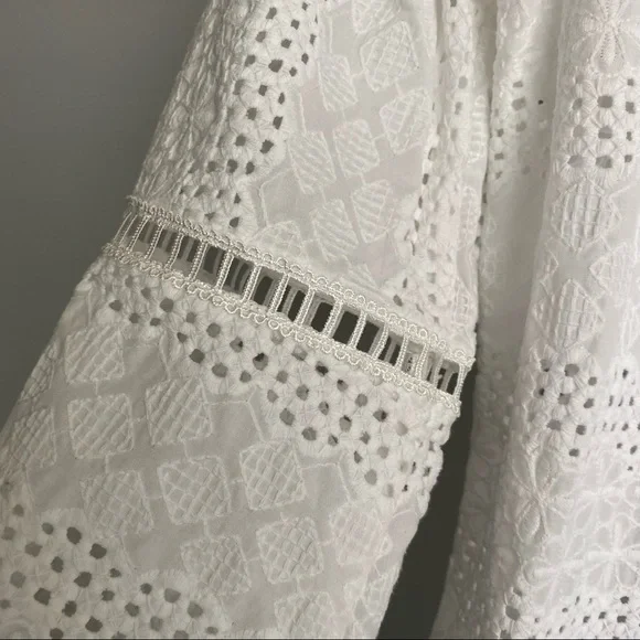 BA&SH Lace Blouse White Gianna Blouse - Picture 7 of 8